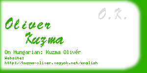 oliver kuzma business card